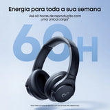 Audífonos Bluetooth Soundcore Q20i negros, vista de funciones