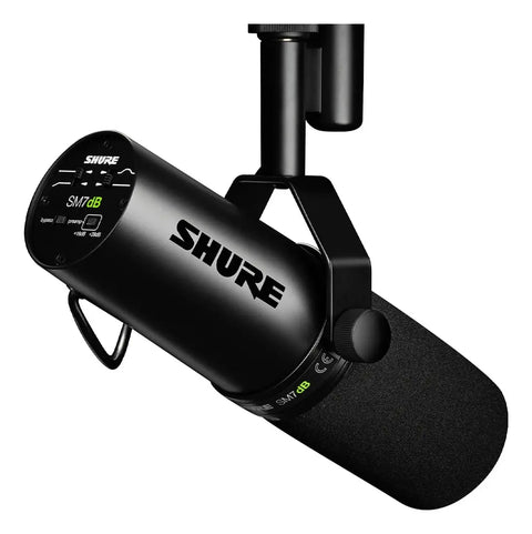 Micrófono Vocal Dinámico Shure SM7dB con Preamplificador Integrado XLR Negro