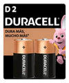 Pila Duracell Tipo D alcalina MN1300 pack de 2 unidades
