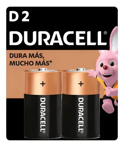 Pila Duracell Tipo D alcalina MN1300 pack de 2 unidades