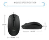 Mouse alámbrico HP M10 óptico negro contenido de la caja