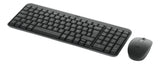Combo teclado y mouse Bluetooth Logitech MK250 negro vista lateral