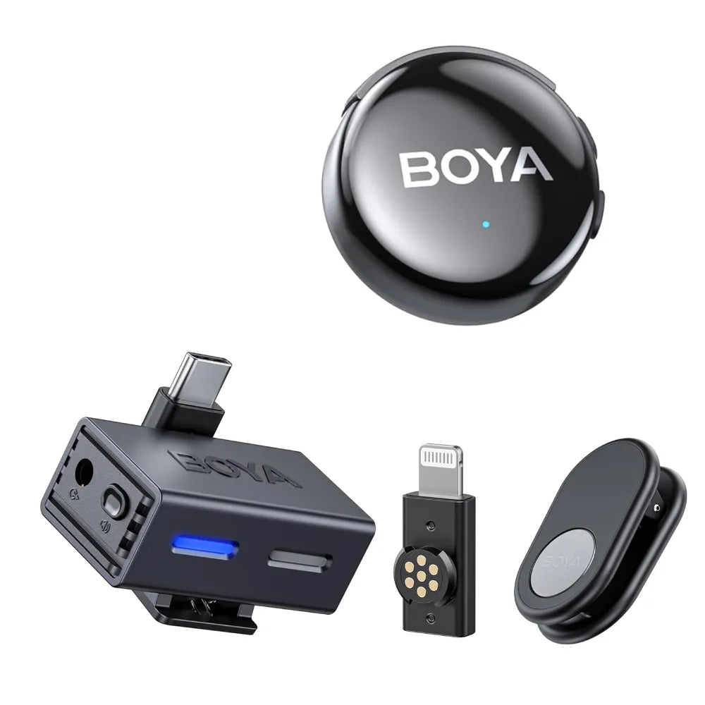 Boya BY-BOYALINK 3-04 Micrófono con IA Conectores USB-C y Lightning (Sin Caja de Carga)