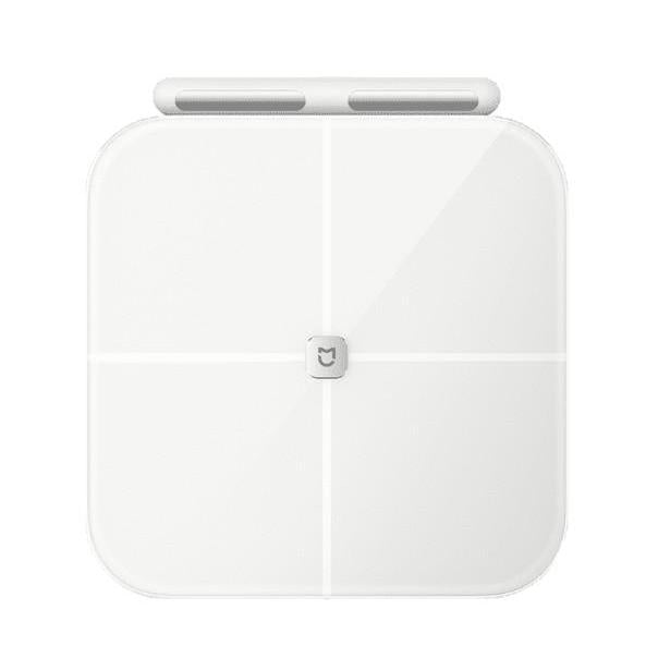 Báscula inteligente Xiaomi blanca de 8 electrodos vista desde arriba