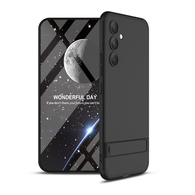 Carcasa GKK 360° negra para Samsung Galaxy S23 FE 5G vista frontal y trasera
