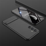Samsung Galaxy S23 FE 5G con carcasa GKK negra vista frontal y trasera sobre mesa