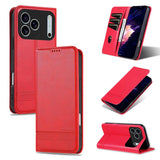 Funda tipo billetera AZNS color rojo para iPhone 17 Pro Max: tapa, interior y modo soporte