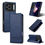 Funda tipo billetera AZNS color azul oscuro para iPhone 17 Pro Max: tapa, interior y modo soporte