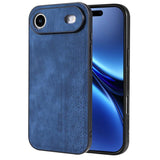 Carcasa AZNS para iPhone Air color azul zafiro con relieve 3D, vista trasera y lateral
