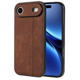 Carcasa AZNS para iPhone Air color café con relieve 3D, vista trasera y lateral