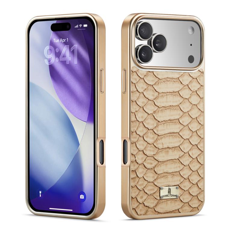 Funda de PU galvanizada con textura de pitón Fierre Shann para iPhone ...