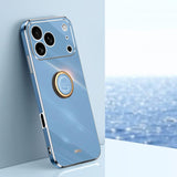Carcasa XINLI color azul celeste con anillo soporte para iPhone 17 Pro