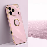 Carcasa XINLI color morado cereza con anillo soporte para iPhone 17 Pro Max