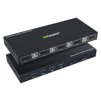 Switch KVM HDMI AIMOS AM-KVM401 de 4 puertos 4K 60Hz