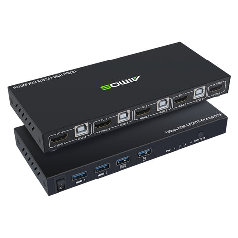 Switch KVM HDMI AIMOS AM-KVM401 de 4 puertos 4K 60Hz
