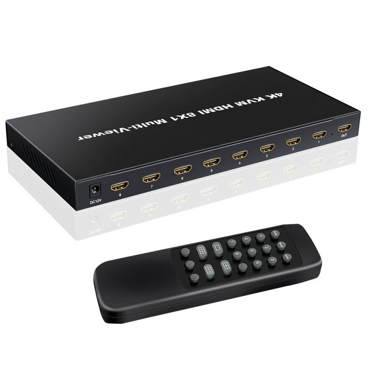 Conmutador KVM NK-E80 HDMI 8 en 1 con carcasa metálica