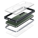 Capas de la carcasa RedPepper: trasera transparente MagSafe, marcos y protector de pantalla