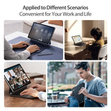 Cuatro escenarios de uso del teclado MK en oficina, casa y videollamada