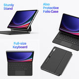 Modo soporte, funda folio protectora y teclado de tamaño completo del MK