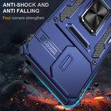 Carcasa Armor azul marino para Xiaomi POCO C65 / Redmi 13C con esquinas reforzadas antigolpes