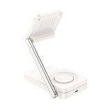 Cargador inalámbrico hoco CQ10 3 en 1 blanco — vista 3