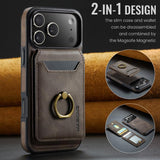 Billetera magnética desmontable de la carcasa MAGKING K1 junto al iPhone 17 Pro Max