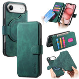 Funda tipo billetera CaseNeo para iPhone Air color verde, tapa, ranuras y carcasa interior