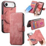 Funda tipo billetera CaseNeo para iPhone Air color rosa, tapa, ranuras y carcasa interior