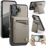 Carcasa AutSpace A12 color caqui para iPhone 17 con tarjetero magnético