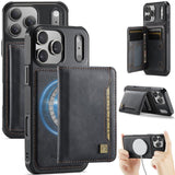 Carcasa AutSpace A13 color negro para iPhone 17 Pro Max con billetera magnética
