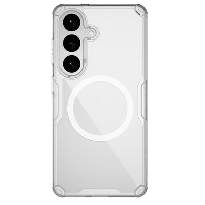 Carcasa NILLKIN Ultra Clear transparente para Galaxy S26+ vista trasera con anillo MagSafe