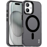 Carcasa IMAK Candy Series para iPhone 17 color negro con anillo magnético
