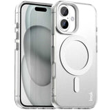 Carcasa IMAK Candy Series para iPhone 17 color blanco con anillo magnético