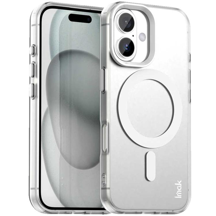Carcasa IMAK Candy Series para iPhone 17 color blanco con anillo magnético
