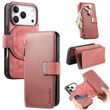 Funda tipo billetera CaseNeo para iPhone 17 Pro color rosa con carcasa y folio