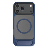 Carcasa Kalebol MagSafe con soporte para iPhone 17 Pro color azul marino vista trasera