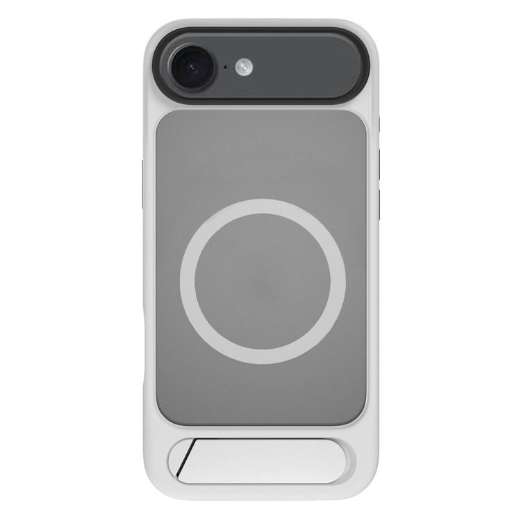 Carcasa Kalebol MagSafe con soporte para iPhone Air color gris y blanco vista trasera
