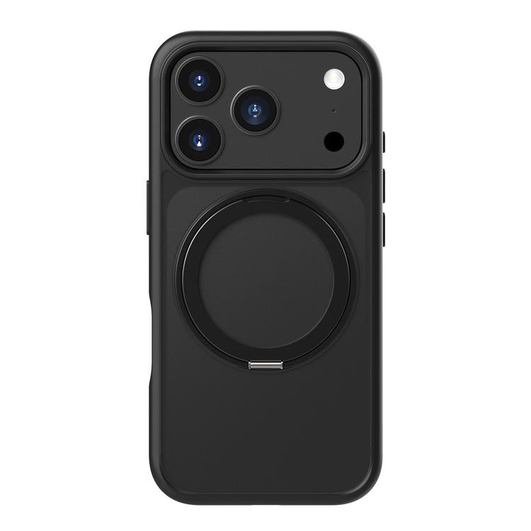 Carcasa Kalebol Frosted para iPhone 17 Pro color negro con anillo soporte