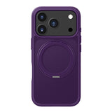 Carcasa Kalebol Frosted para iPhone 17 Pro color morado con anillo soporte