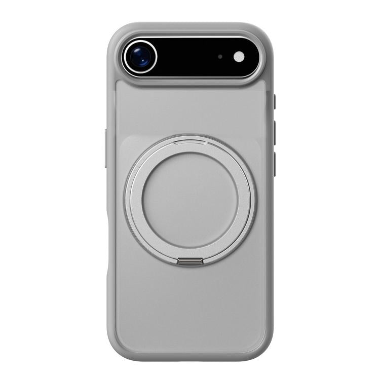 Carcasa Kalebol Frosted para iPhone Air color gris con anillo soporte