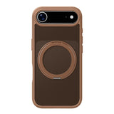 Carcasa Kalebol Frosted para iPhone Air color café con anillo soporte
