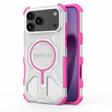 Carcasa BIBERCAS para iPhone 17 Pro Max color rosa con anillo MagSafe, vista trasera