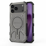 Carcasa BIBERCAS para iPhone 17 Pro Max color negro con anillo MagSafe, vista trasera