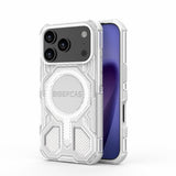 Carcasa BIBERCAS para iPhone 17 Pro color blanco con anillo MagSafe, vista trasera