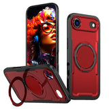 Carcasa Kalebol para iPhone Air color rojo con anillo soporte abierto