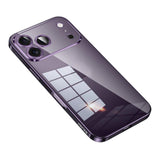 Carcasa transparente SULADA para iPhone 17 Pro Max con bordes color morado oscuro