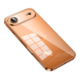 Carcasa transparente SULADA para iPhone Air con bordes color naranja
