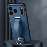 Carcasa SULADA Tide Cool color azul para iPhone 17 Pro con correa de mano y anillo metálico