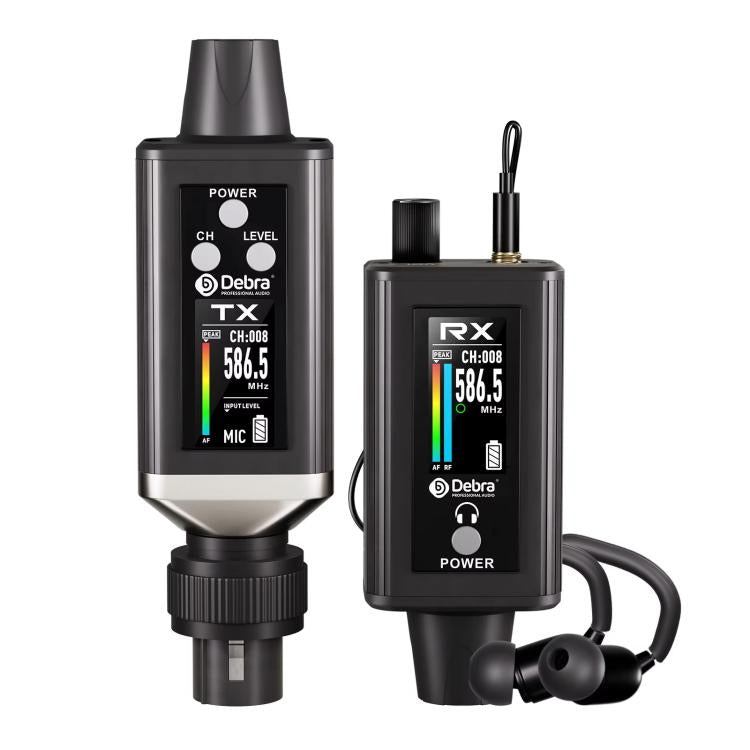Transmisor XLR y receptor DEBRA EMX-1 negro con audífonos