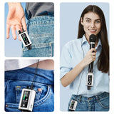 Receptor DEBRA EMX-1 blanco en el bolsillo y colgado al cuello